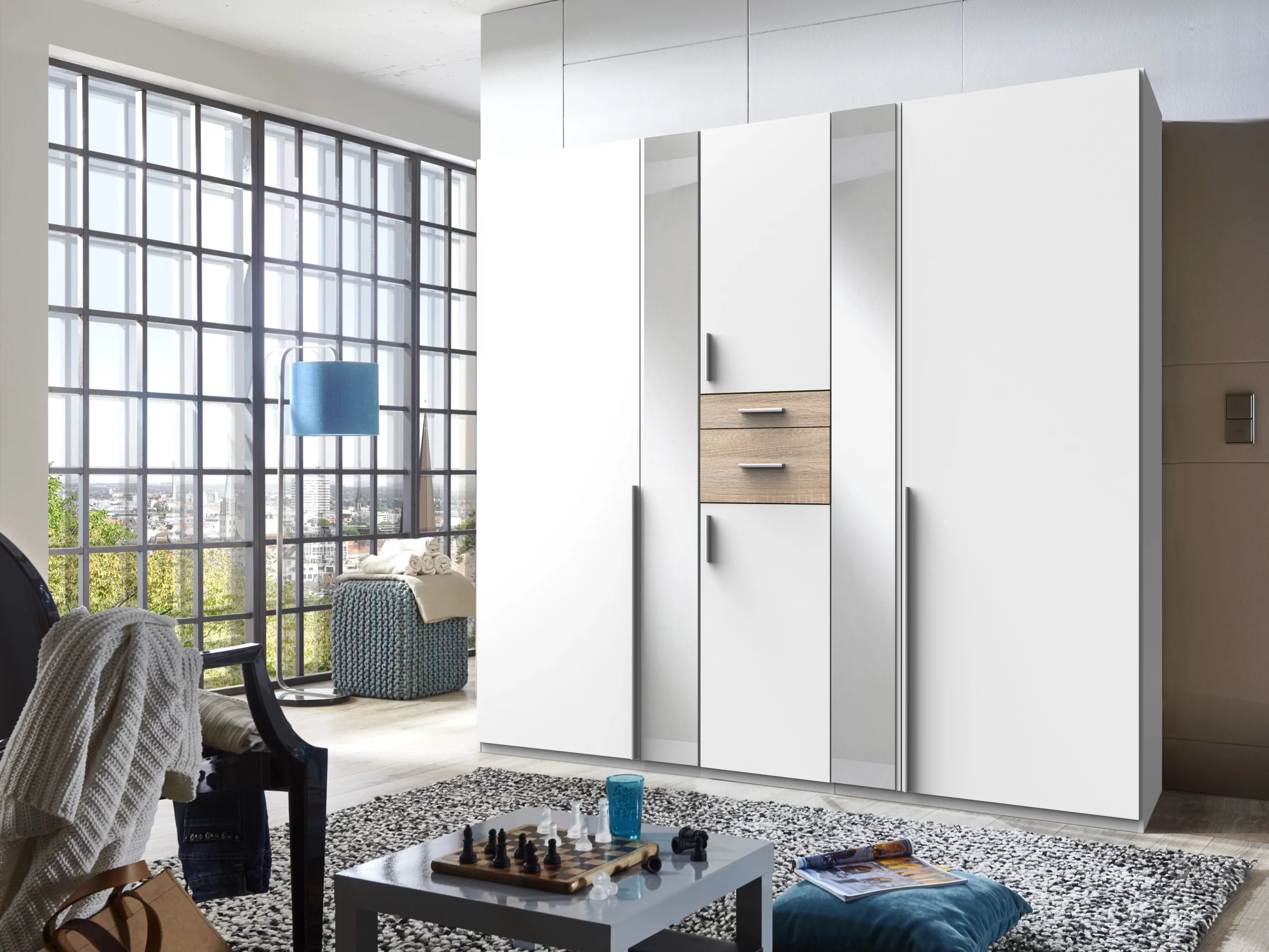 83-1753002072-687cb05887c4a-w-main.webp Odessa D98 244- Oak 5 Door Wardrobe - Image 1