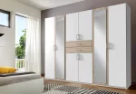 Diver 451548- Oak 6 Door wardrobe