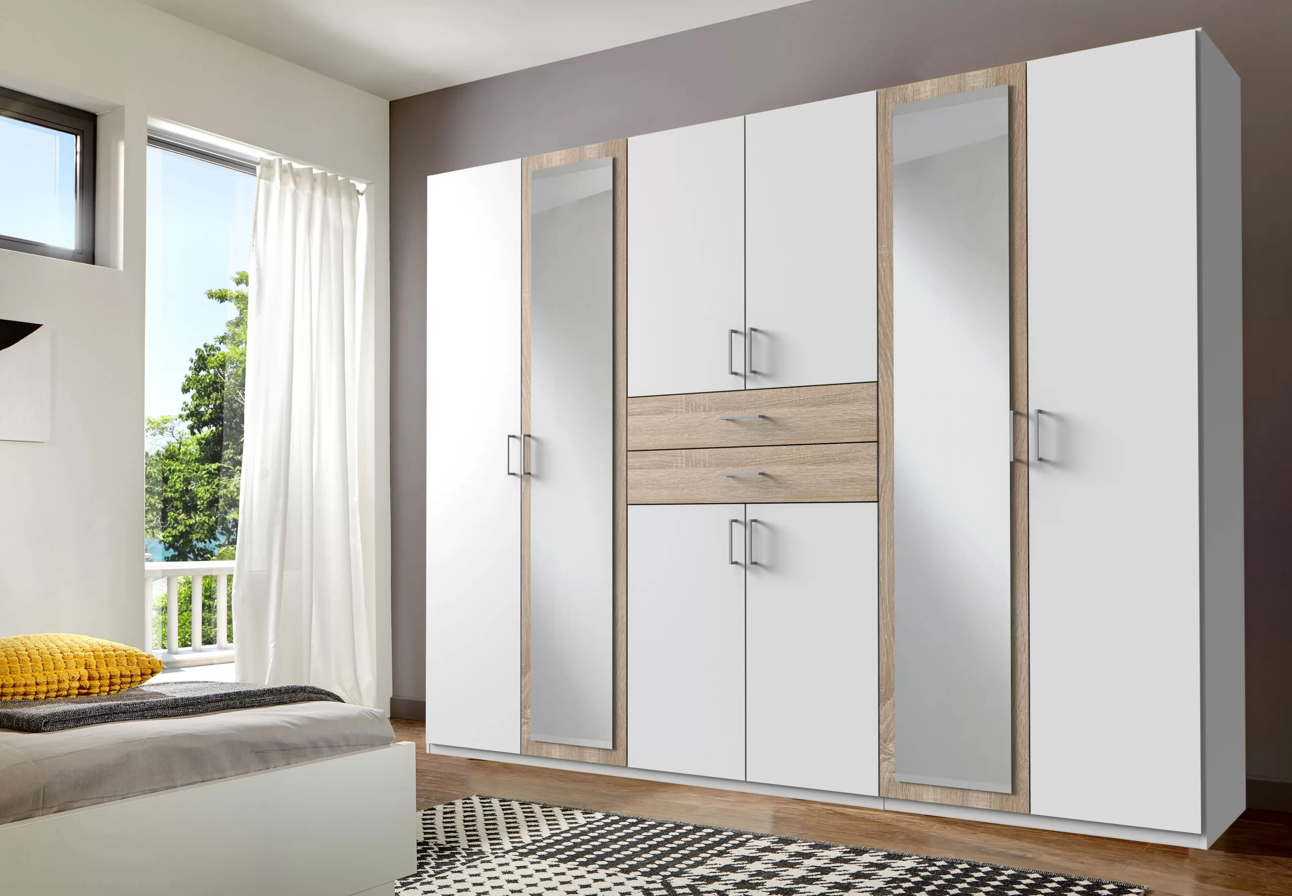 86-1753000470-687caa16ebefa-w-main.webp Diver 451548- Oak 6 Door wardrobe - Image 1