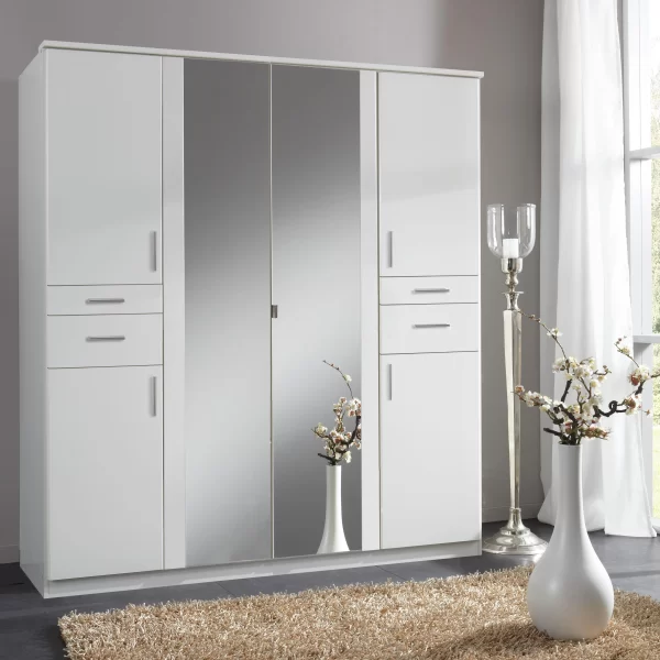 Koblenz T24617 - White 4 Door Wardrobe