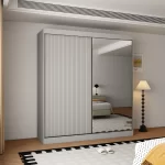 Berlin 2 Door 200CM  Grey sliding wardrobe - Image 5
