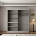 Berlin 2 Door 200CM  Grey sliding wardrobe - Image 2