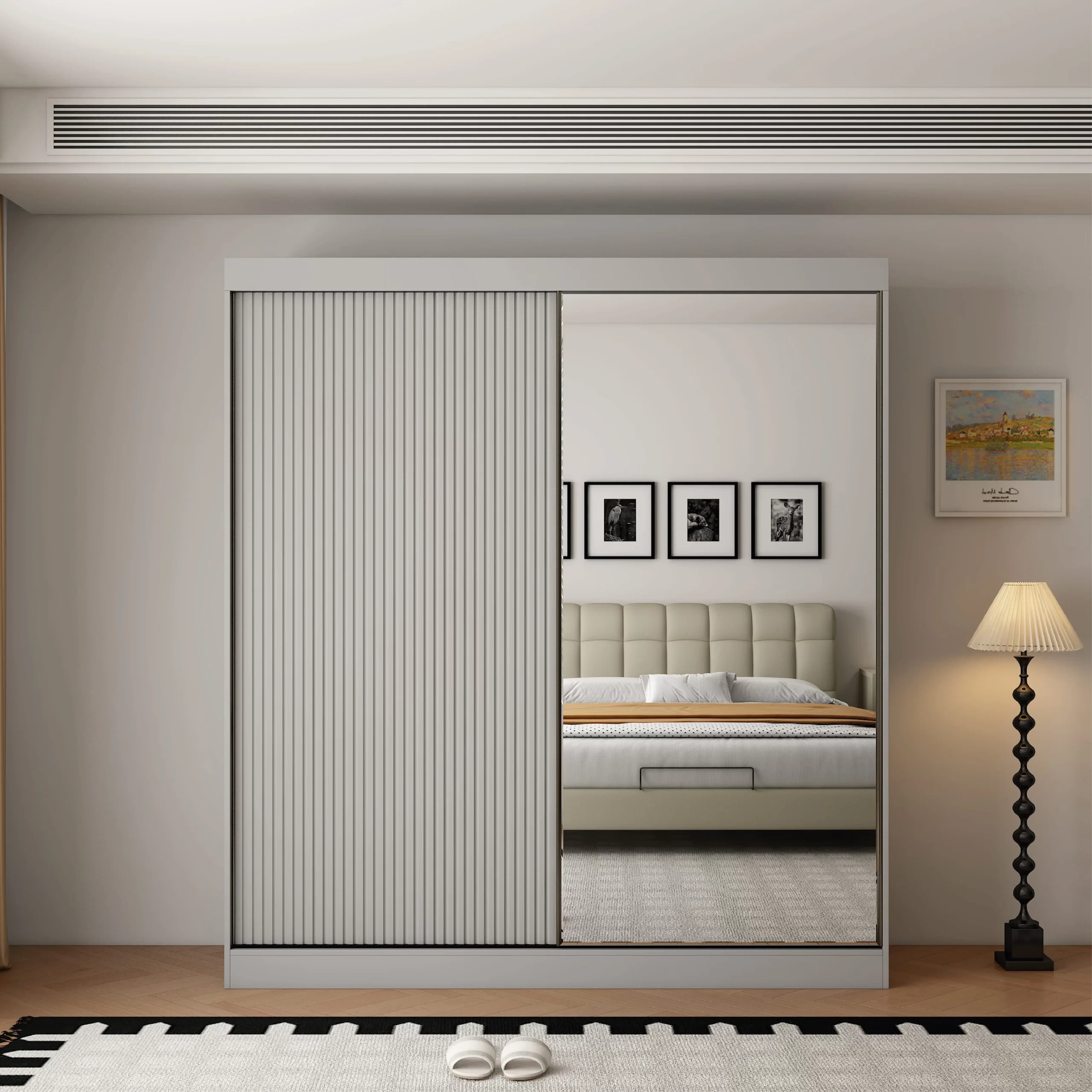 9-1768231347-696511b3867ec-w-main.webp Berlin 2 Door 200CM Grey sliding wardrobe - Image 1