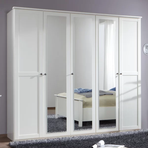 Chalet 985566 - White 5 Door Wardrobe