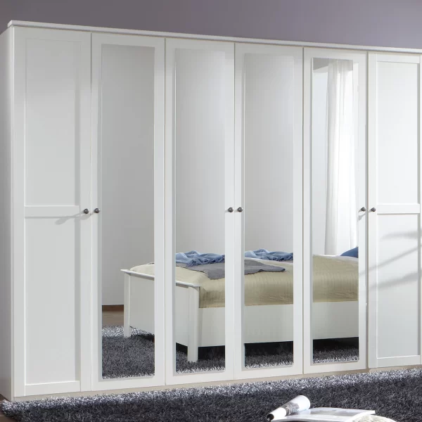 Chalet 985581 - White 6 Door Wardrobe