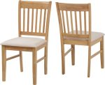 OXFORD DINING CHAIR (X2 PER BOX) ? NATURAL OAK/GREY FABRIC