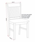 OXFORD DINING CHAIR (X2 PER BOX) ? NATURAL OAK/GREY FABRIC - Image 2