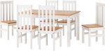 LUDLOW 1+6 DINING TABLE - WHITE/OAK EFFECT - Image 2