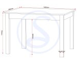 LUDLOW 1+6 DINING TABLE - WHITE/OAK EFFECT - Image 3