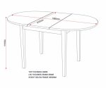 OXFORD EXTENDING DINING SET (X4 CHAIRS) - NATURAL OAK/GREY FABRIC - Image 3