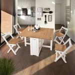 SANTOS FOLDING CHAIR (X4 PER BOX) - WHITE/DISTRESSED WAXED PINE