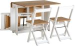 SANTOS FOLDING CHAIR (X4 PER BOX) - WHITE/DISTRESSED WAXED PINE - Image 2