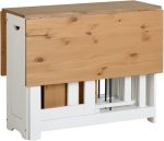 SANTOS FOLDING CHAIR (X4 PER BOX) - WHITE/DISTRESSED WAXED PINE - Image 3