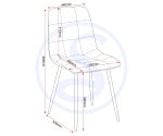 FENTON DINING CHAIR (X2 PER BOX) - LIGHT GREY FABRIC - Image 4