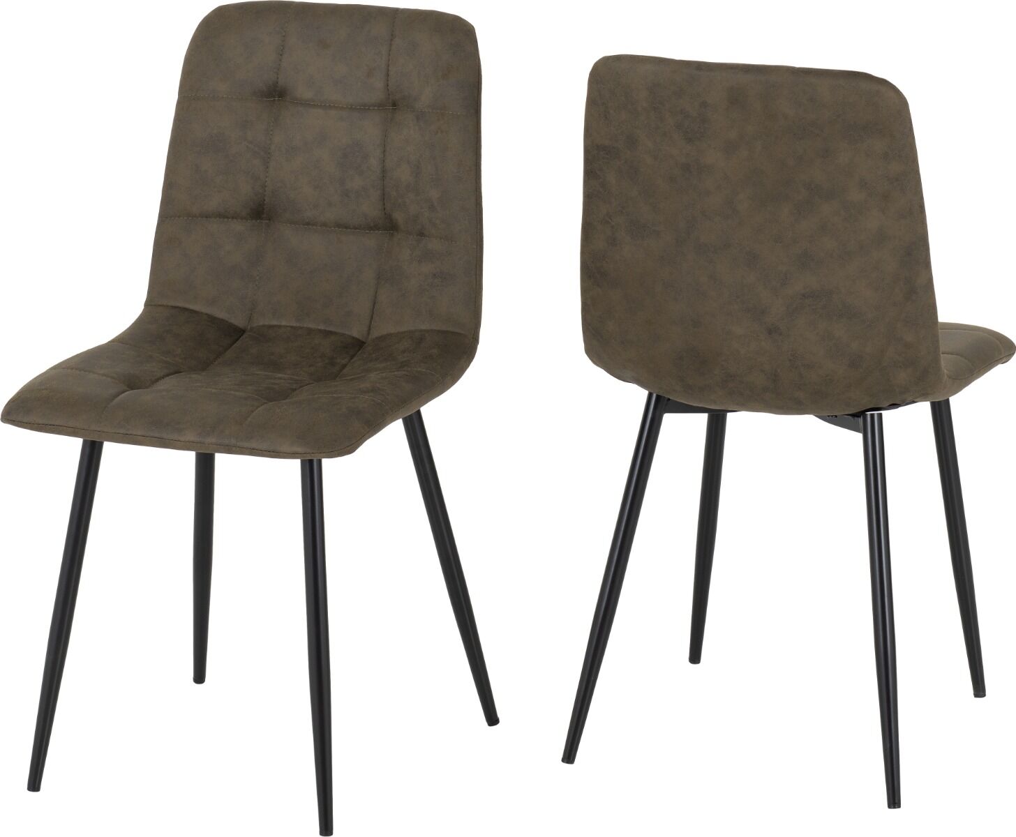 400-401-359_07_1-1 FENTON DINING CHAIR (X2 PER BOX) - OLIVE GREEN SUEDE FABRIC - Image 1