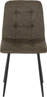 FENTON DINING SET CHAIR (X4 PER BOX) - OLIVE GREEN SUEDE FABRIC - Image 2