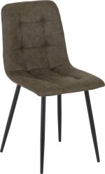 FENTON DINING SET CHAIR (X4 PER BOX) - OLIVE GREEN SUEDE FABRIC - Image 3