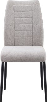MODENA & CHILTON DINING SET (X4 CHAIRS) - CREAM/GREY FABRIC - Image 2