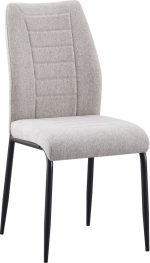 MODENA & CHILTON DINING SET (X4 CHAIRS) - CREAM/GREY FABRIC