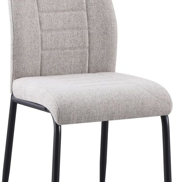 MODENA & CHILTON DINING SET (X4 CHAIRS) - CREAM/GREY FABRIC