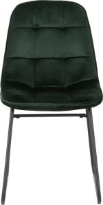 MODENA & LUKAS DINING SET (X4 CHAIRS) - CREAM/EMERALD GREEN VELVET - Image 2