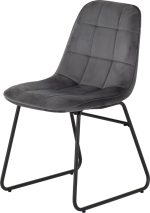 MODENA & LUKAS DINING SET (X4 CHAIRS) - CREAM/GREY VELVET - Image 2