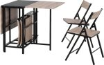 JERSEY BUTTERFLY DINING SET - LIGHT OAK EFFECT/BLACK - Image 2