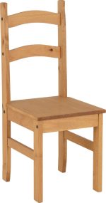 BUDGET MEXICAN DINING CHAIR (X2 PER BOX) - DISTRESSED WAXED PINE - Image 2