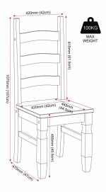 CORONA DINING CHAIR (X2 PER BOX) - DISTRESSED WAXED PINE - Image 3