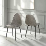 ATHENS DINING CHAIR (X2 PER BOX) - GREY FAUX LEATHER