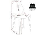 ATHENS DINING CHAIR (X2 PER BOX) - GREY FAUX LEATHER - Image 2