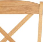 MASON DINING CHAIR (X2 PER BOX) - OAK VARNISH/BROWN FAUX LEATHER - Image 3