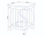 RICHMOND STOOL (X2 PER BOX) - OAK VARNISH - Image 2