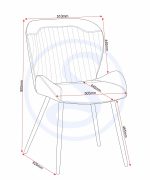 QUEBEC DINING CHAIR (X4 PER BOX) - BROWN FAUX LEATHER - Image 4