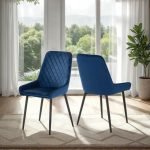 AVERY DINING CHAIR (X2 PER BOX) - SAPPHIRE BLUE VELVET
