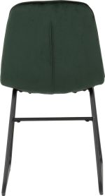 LUKAS DINING CHAIR (X2 PER BOX) - EMERALD GREEN VELVET - Image 2
