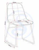 LUKAS DINING CHAIR (X2 PER BOX) - SAPPHIRE BLUE VELVET - Image 4