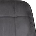 LUKAS DINING CHAIR (X2 PER BOX) - GREY VELVET - Image 3