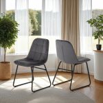 LUKAS DINING CHAIR (X2 PER BOX) - GREY VELVET