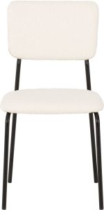 SHELDON DINING CHAIR (X4 PER BOX) - IVORY BOUCLE FABRIC - Image 3