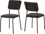 SHELDON DINING CHAIR (X4 PER BOX) - GREY BOUCLE FABRIC - Image 3