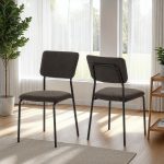 SHELDON DINING CHAIR (X4 PER BOX) - GREY BOUCLE FABRIC