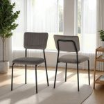 SHELDON DINING CHAIR (X4 PER BOX) - GREY VELVET FABRIC
