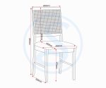 ELLIS DINING CHAIR (X2 PER BOX) - OAK EFFECT/GREY FABRIC - Image 4