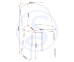 BOSTON DINING CHAIR (X4 PER BOX) - SAPPHIRE BLUE VELVET - Image 3