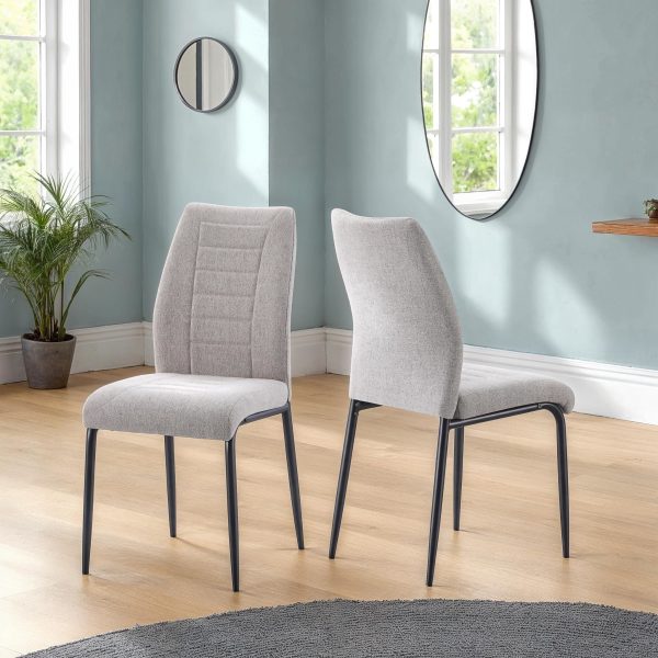 CHILTON DINING CHAIR (X4 PER BOX) - GREY FABRIC