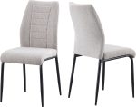 CHILTON DINING CHAIR (X4 PER BOX) - GREY FABRIC - Image 2