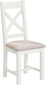 WINDSOR CROSS BACK DINING CHAIR (X2 PER BOX) - IVORY/OAT FABRIC - Image 2