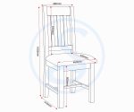 WINDSOR SLATTED DINING CHAIR (X2 PER BOX) - PEBBLE GREY/OAT FABRIC - Image 4