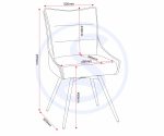 LEWIS SWIVEL DINING CHAIR (X2 PER BOX) - GREY FABRIC - Image 4
